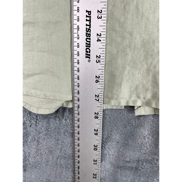 Lauren Ralph Lauren women’s large 100% linen button up long sleeve shirt excel - Picture 7 of 8